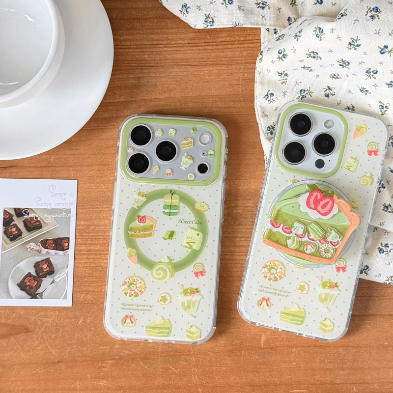 Taco Stand Holder - Cute Matcha Strawberry Cake Magnetic Phone