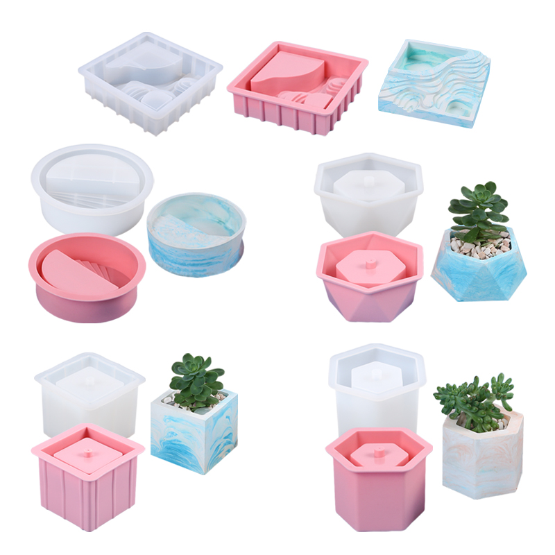 Potsticker Mold - Succulent Flowerpot Silicone Mold Planter Vase
