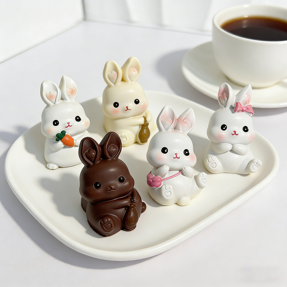 Bunny Cake Mold - Easter Bunny Silicone Mold Cute White