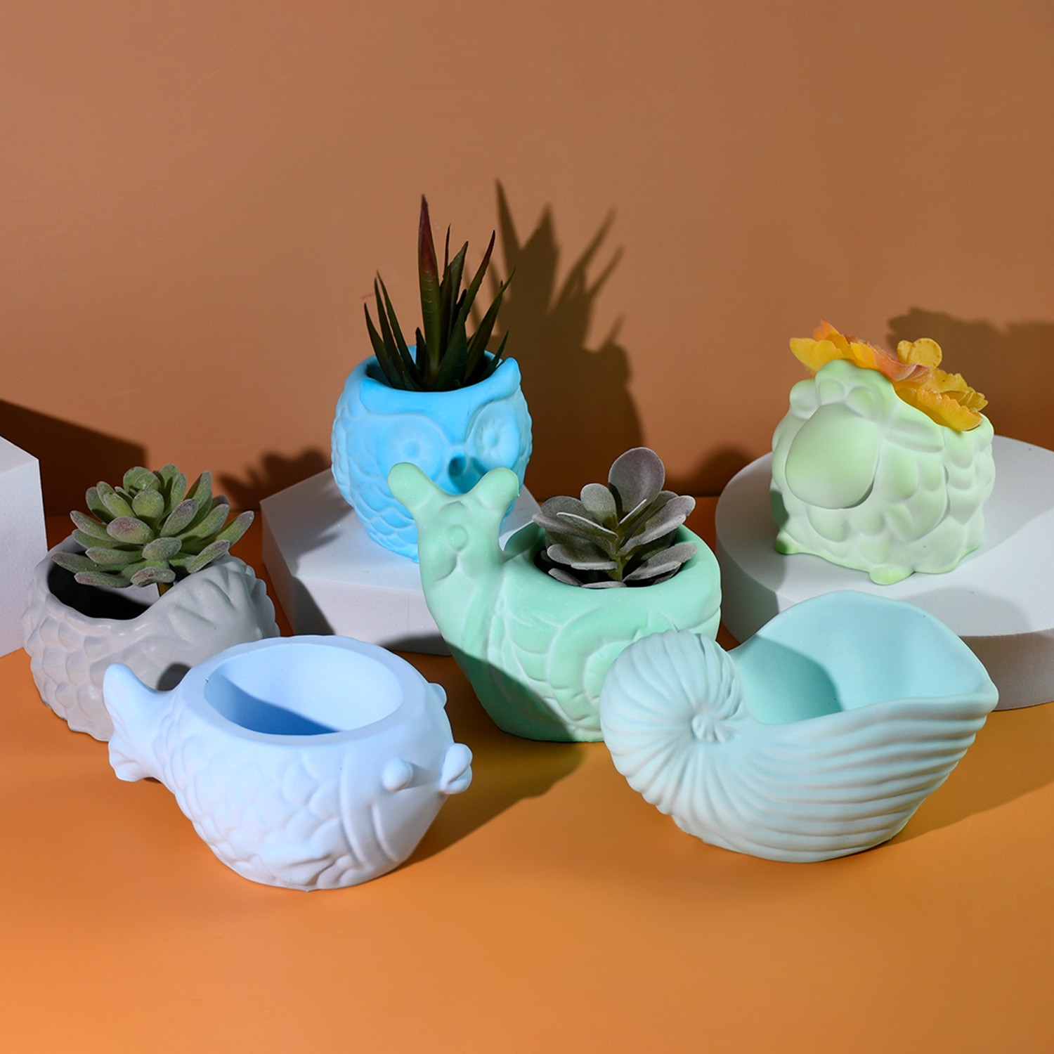 3D Animal Flower Pot Silicone  - Potsticker Mold のレビューと価格