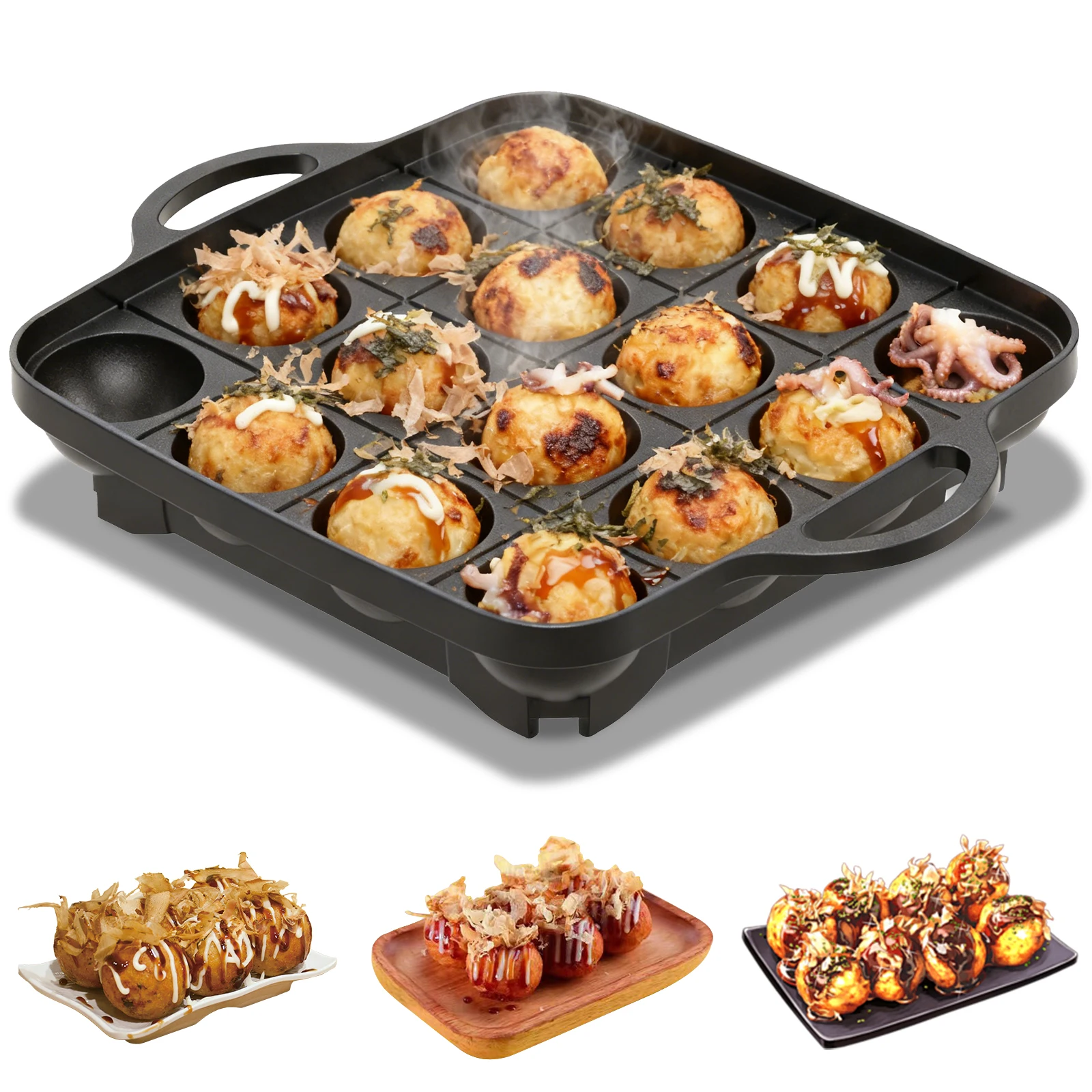16 Holes Takoyaki Pan Cast Alu - Takoyaki Grill Plate のレビューと価格