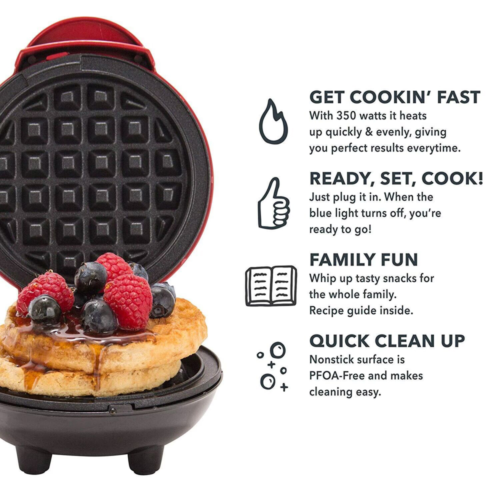 Mini Waffle Maker Bubble Egg C - Mini Pancake Griddle のレビューと価格