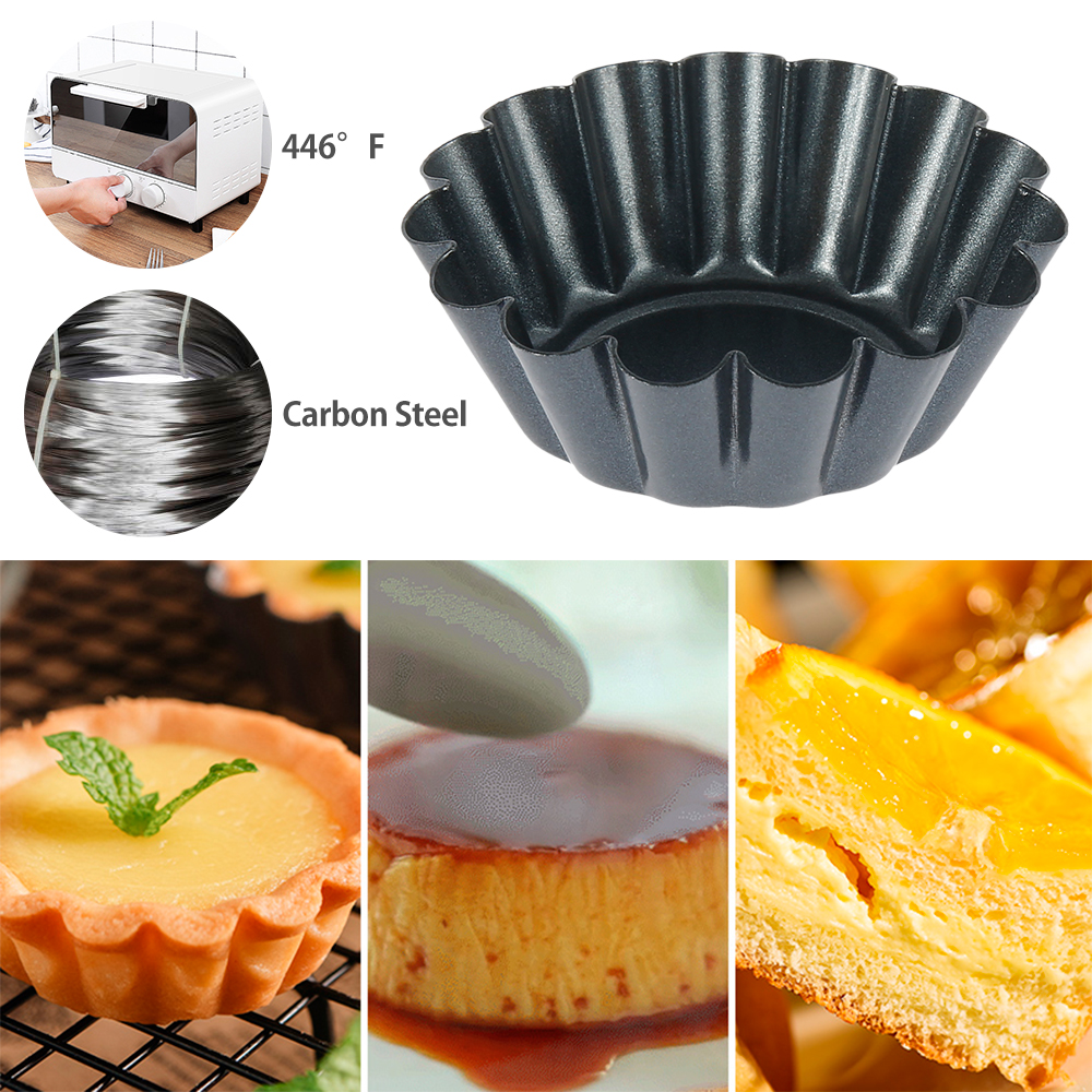 12Pcs Pan Mold Tart Quiche Fla - Egg Waffle Pan のレビューと価格