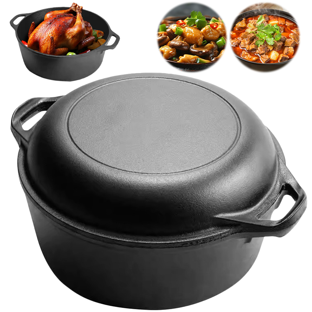 2 in 1 Cast Iron Dutch Oven Po - Cast Iron Corn のレビューと価格