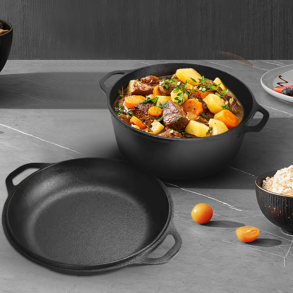 2 in 1 Cast Iron Dutch Oven Po - Cast Iron Corn のレビューと価格