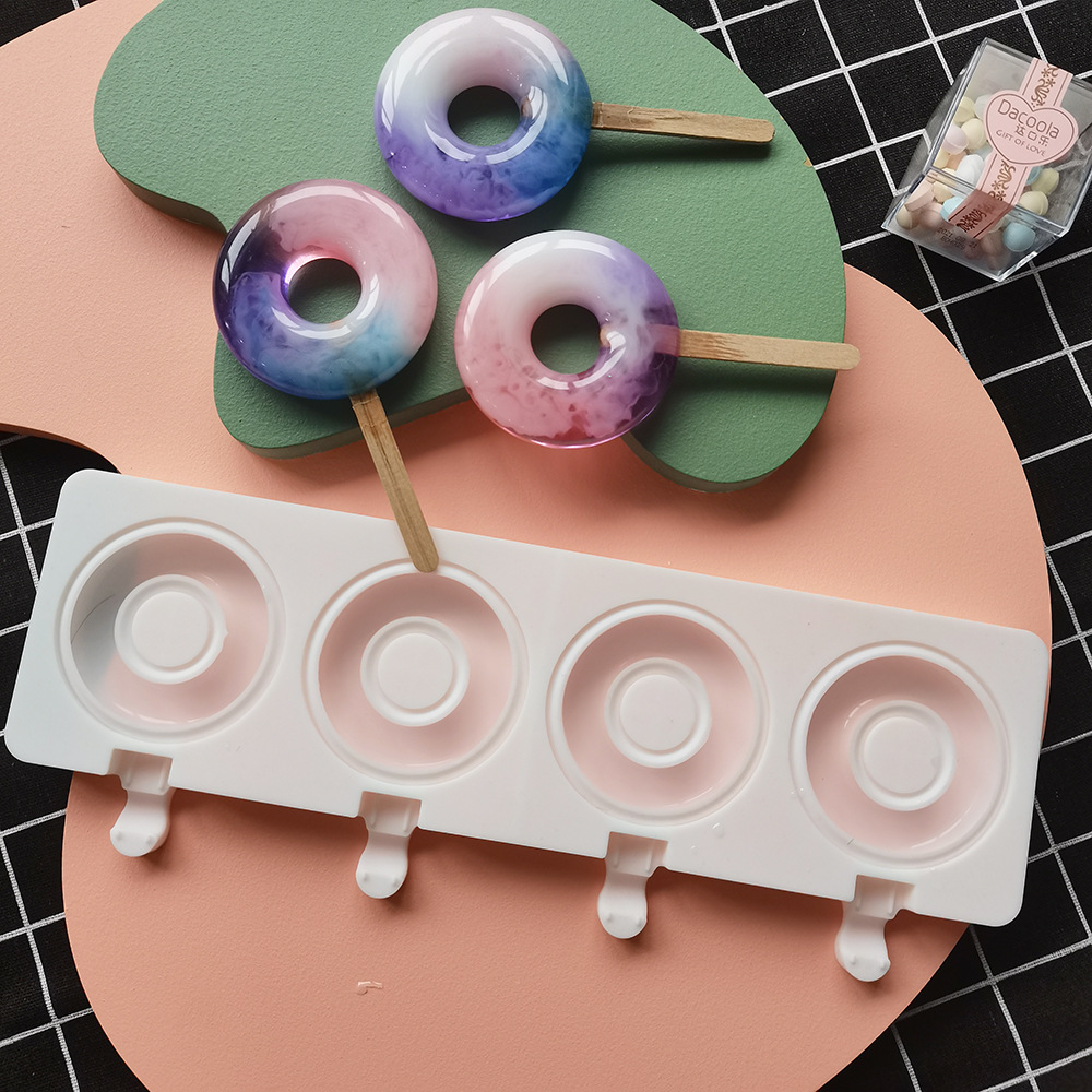 Large Donut 4 Cavity Ice Cream - Donut Mold Silicone のレビューと価格