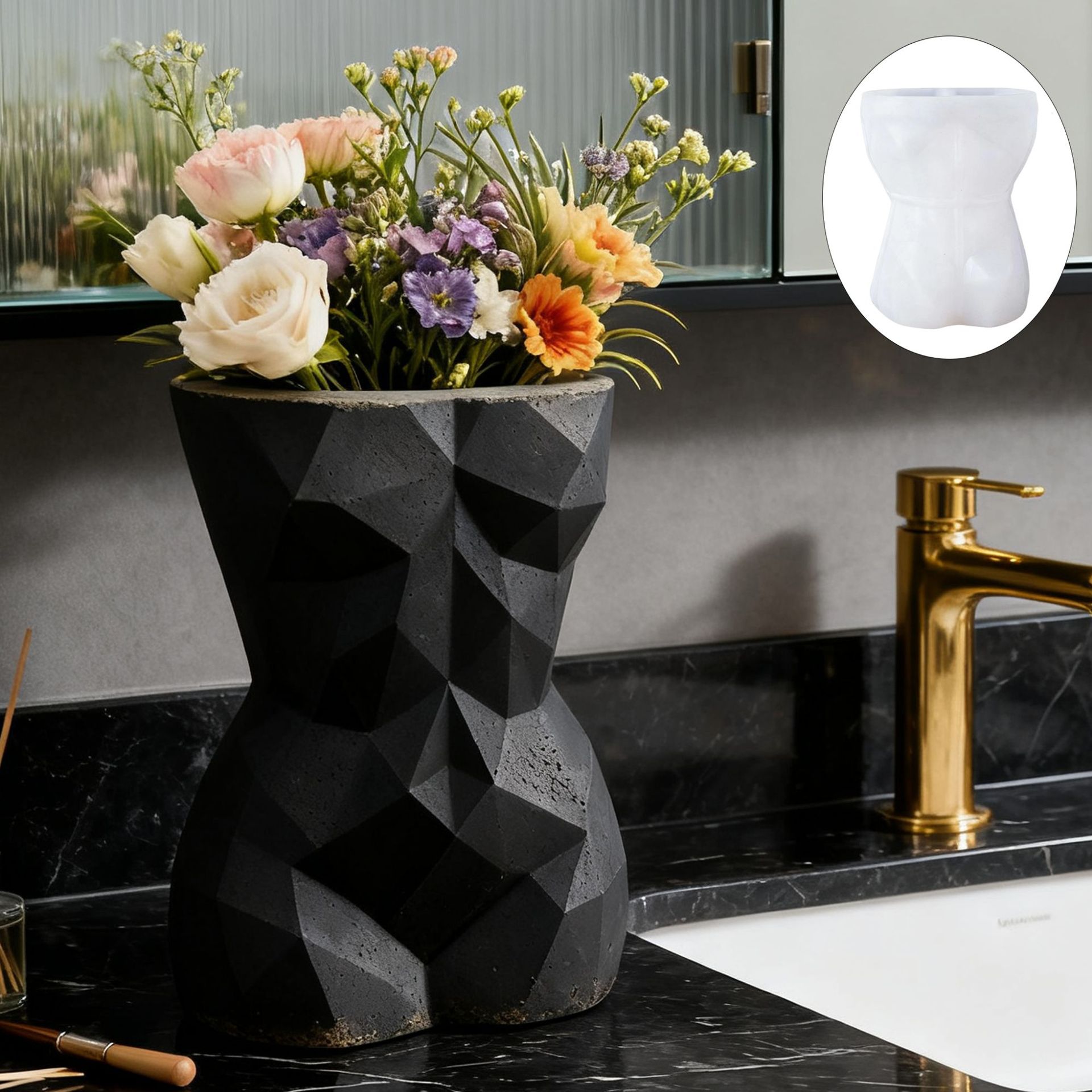 3D Geometric Female Body Flowe - Potsticker Mold のレビューと価格