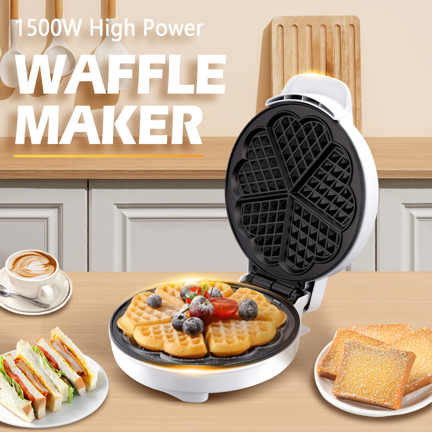 Breakfast Waffle Molds Egg Cak - Mini Pancake Griddle のレビューと価格