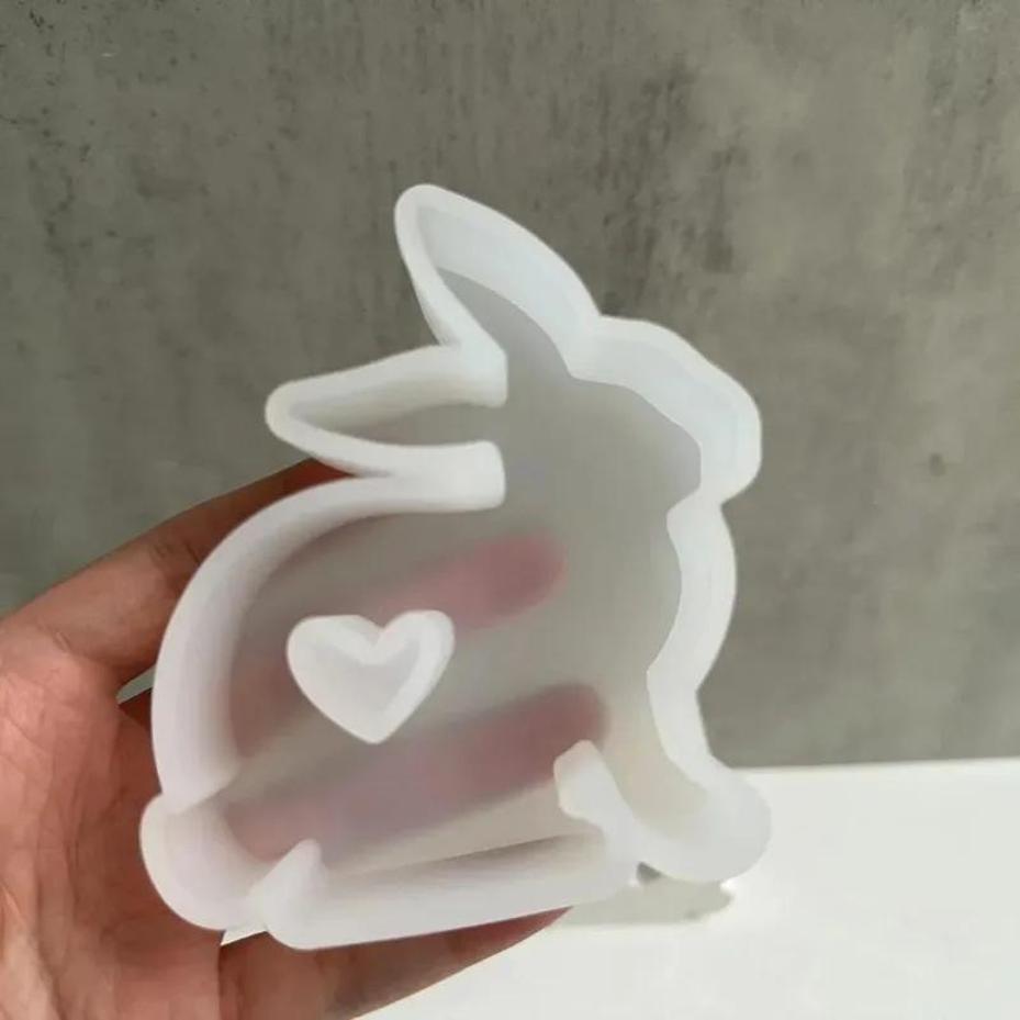 1Pcs Heart Shaped Bunny Silico - Bunny Cake Mold のレビューと価格