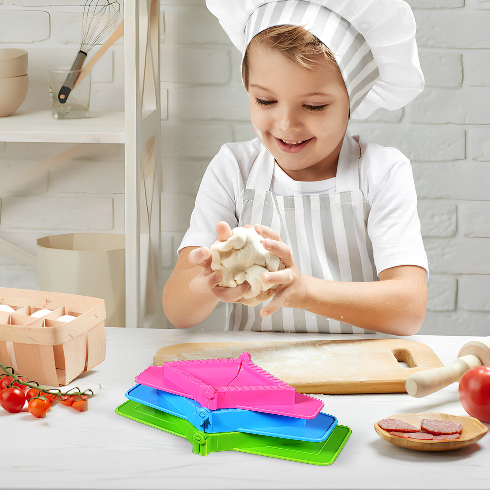 3Pcs Lightweight Square Dumpli - Dumpling Press Set のレビューと価格