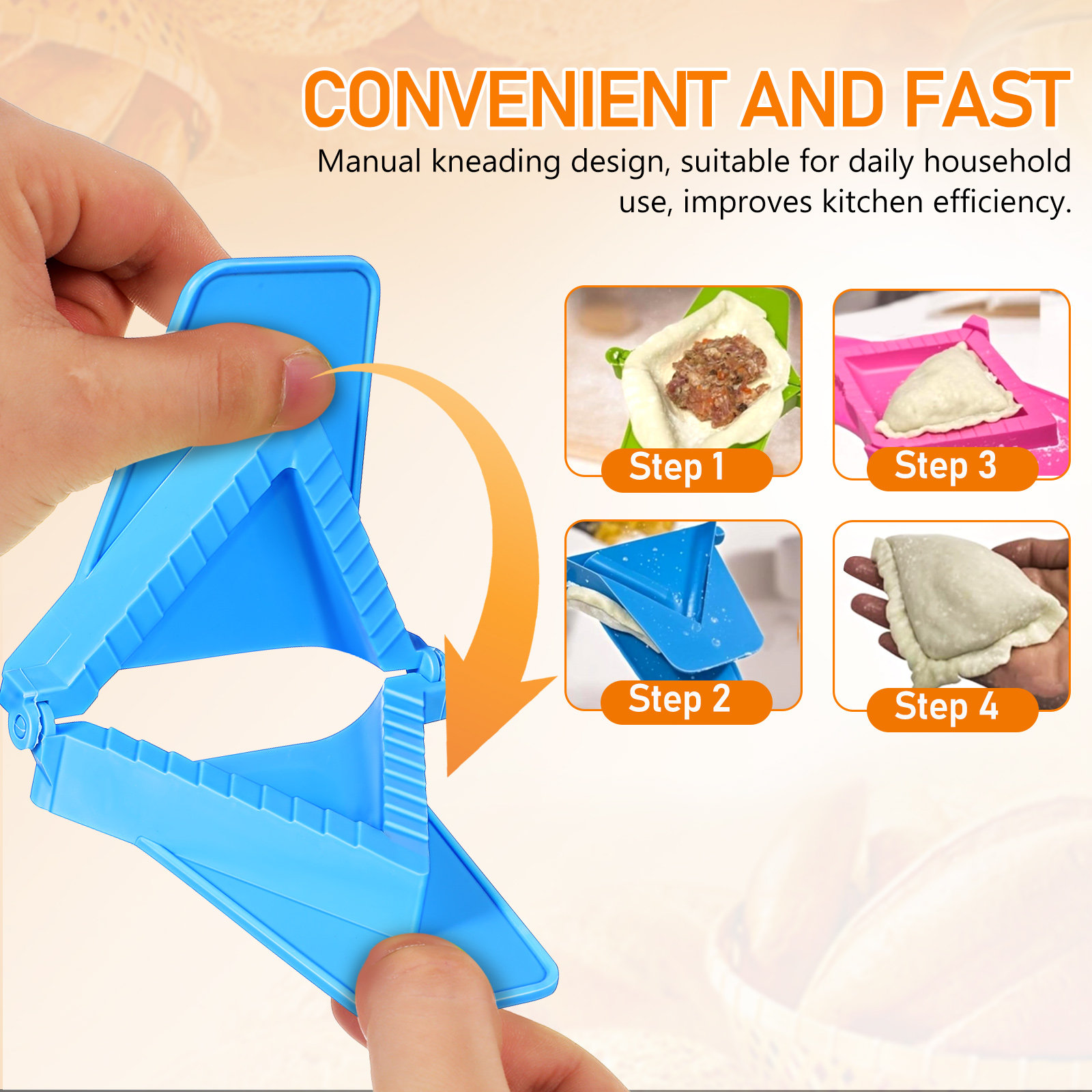 3Pcs Lightweight Square Dumpli - Dumpling Press Set のレビューと価格