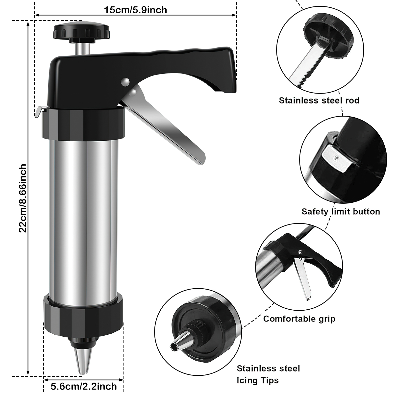 Cookie Maker Machine Stainless - Churros Maker Gun のレビューと価格