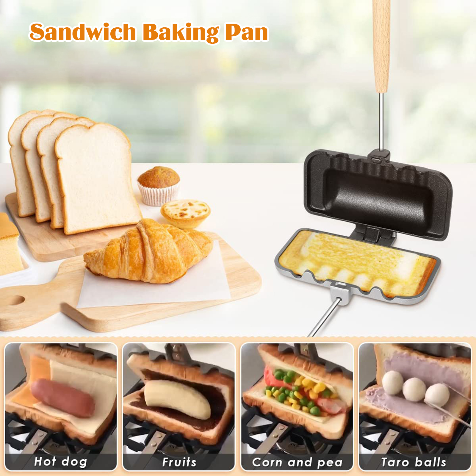 Double-Sided Sandwich Pan Non  - Hot Dog Press のレビューと価格