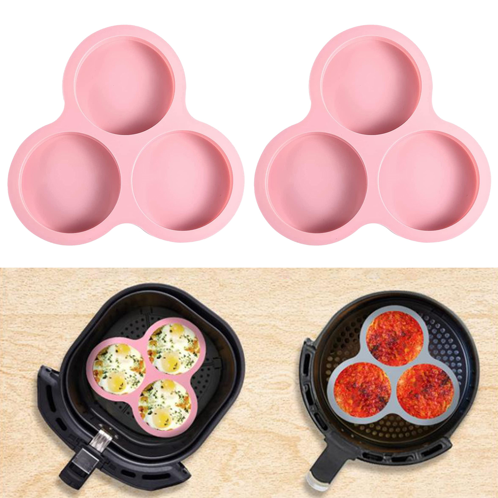 1/2pcs Silicone Air Fryer Egg  - Egg Waffle Pan のレビューと価格