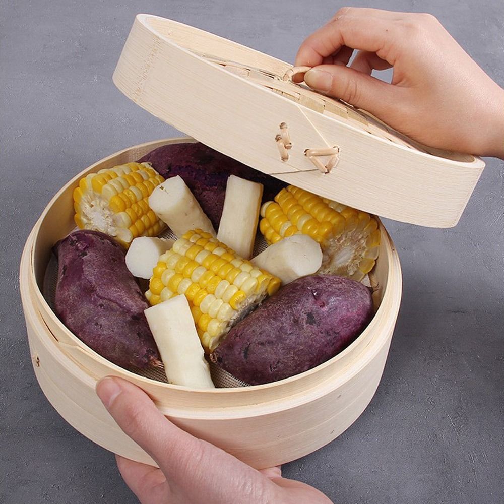 Bamboo Steamer Basket with Lid - Bao Steamer Bamboo のレビューと価格