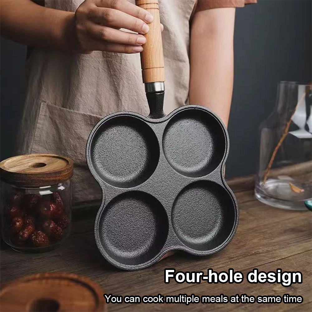 4-Hole Frying Pan Non Stick Br - Cast Iron Corn のレビューと価格