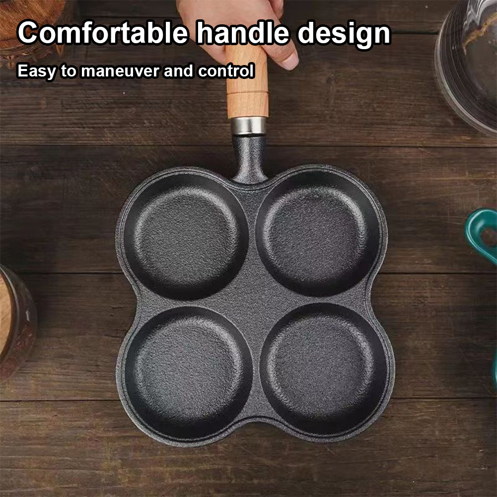 4-Hole Frying Pan Non Stick Br - Cast Iron Corn のレビューと価格