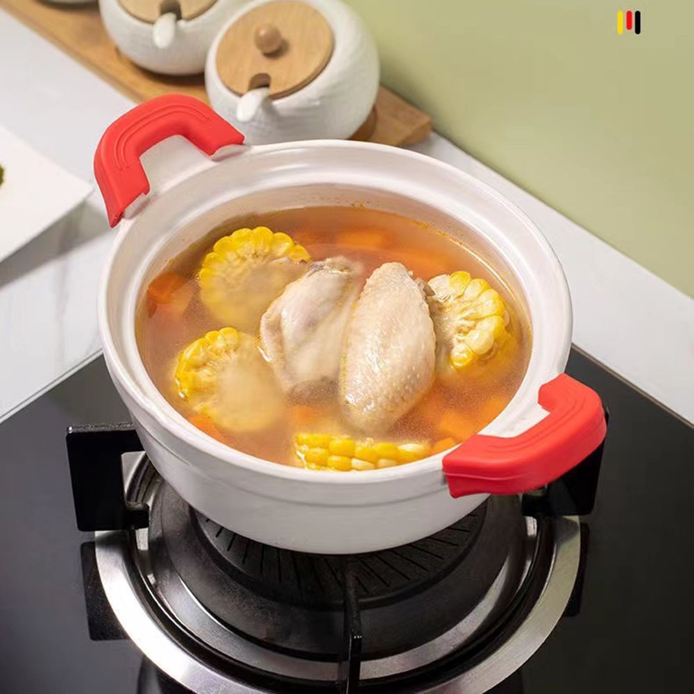 2PCS Silicone Anti-Scald Pot H - Cast Iron Corn のレビューと価格