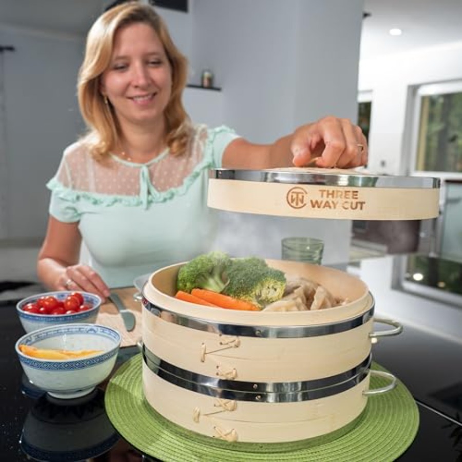 2-tier 10 Bamboo Steamer with  - Bao Steamer Bamboo のレビューと価格