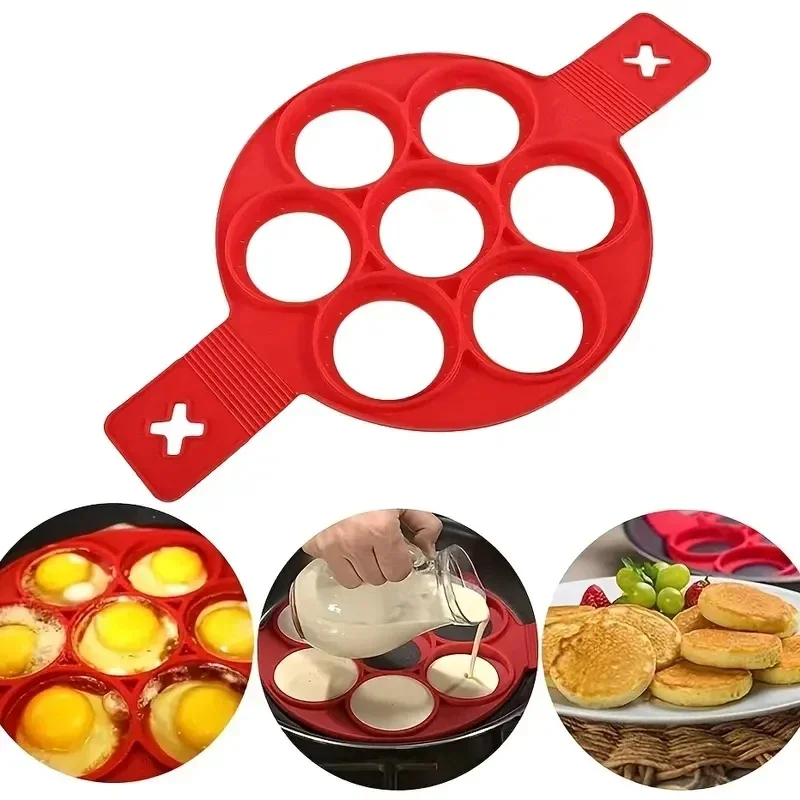 Silicone 7-hole Circular Fryin - Egg Waffle Pan のレビューと価格