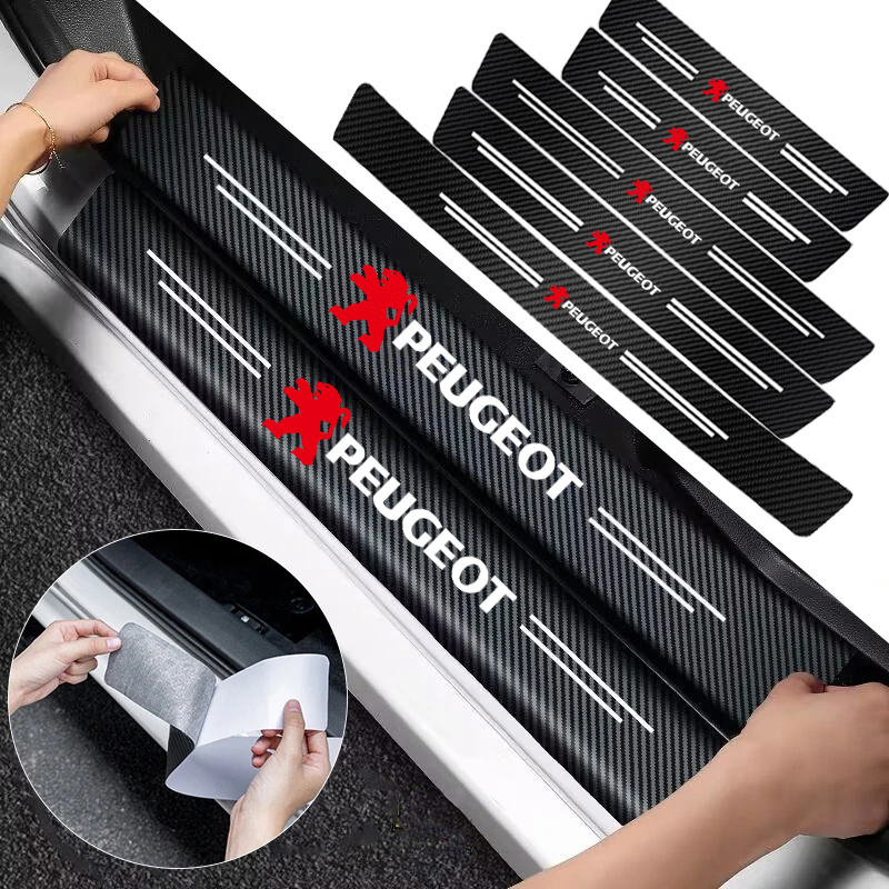 1/4/5Pcs Car Door Sill Scuff P - Crepe Pan Carbon のレビューと価格