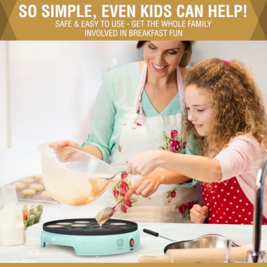 Mini Pancake Maker 14-Hole Ele - Mini Pancake Griddle のレビューと価格
