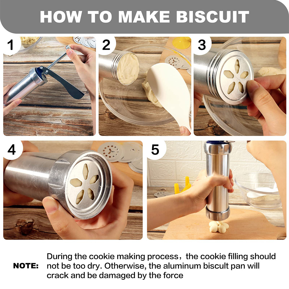 10/20pcs Aluminum Cookie Maker - Churros Maker Gun のレビューと価格