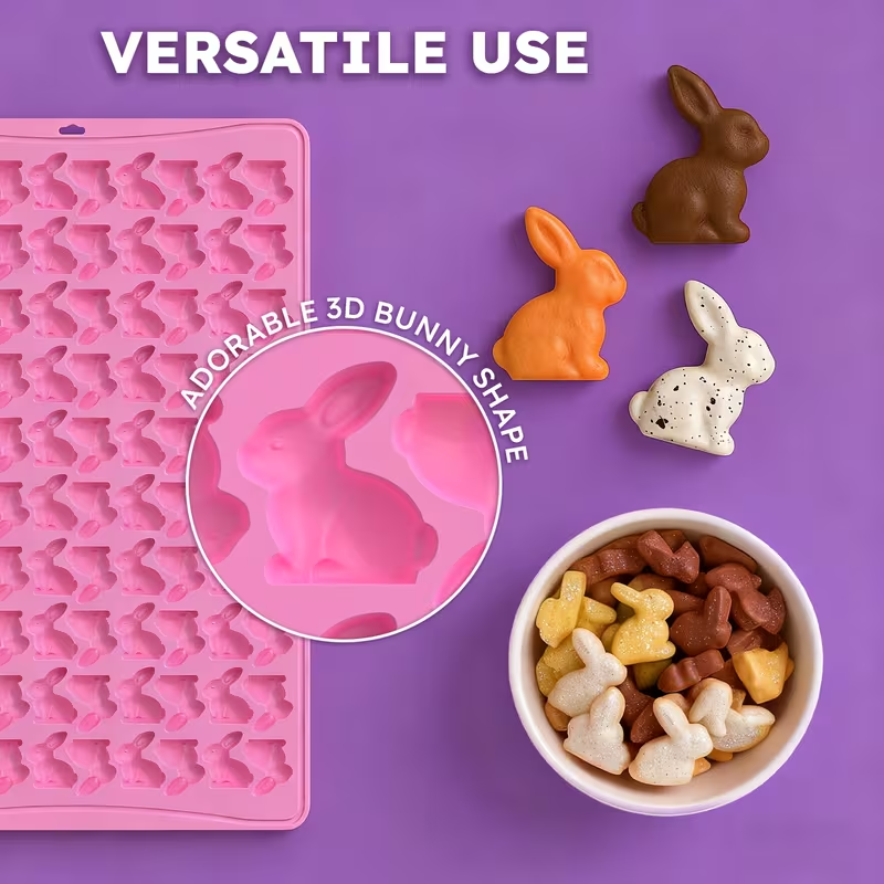 1pc 100 Grid 3D Rabbit Cookie  - Bunny Cake Mold のレビューと価格