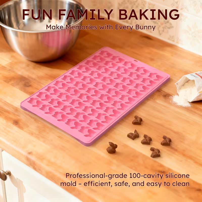 1pc 100 Grid 3D Rabbit Cookie  - Bunny Cake Mold のレビューと価格