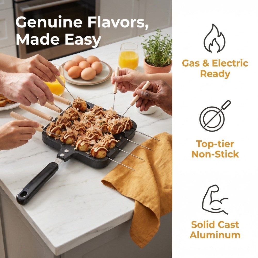 Cast Aluminum Takoyaki Grill P - Takoyaki Grill Plate のレビューと価格