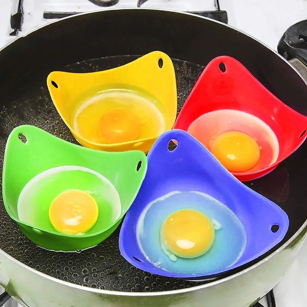 4Pcs Random Colors Egg Poacher - Egg Waffle Pan のレビューと価格