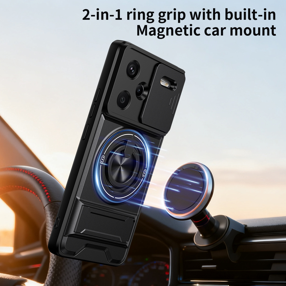 Lens Slide Camera Phone Case f - Taco Stand Holder のレビューと価格