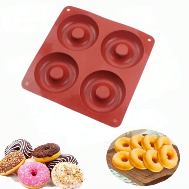 1PC 4 Holes Donut Silicone Mol - Donut Mold Silicone のレビューと価格