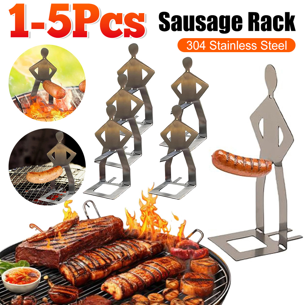 1-5PCS Stainless Steel BBQ Sau - Hot Dog Press のレビューと価格