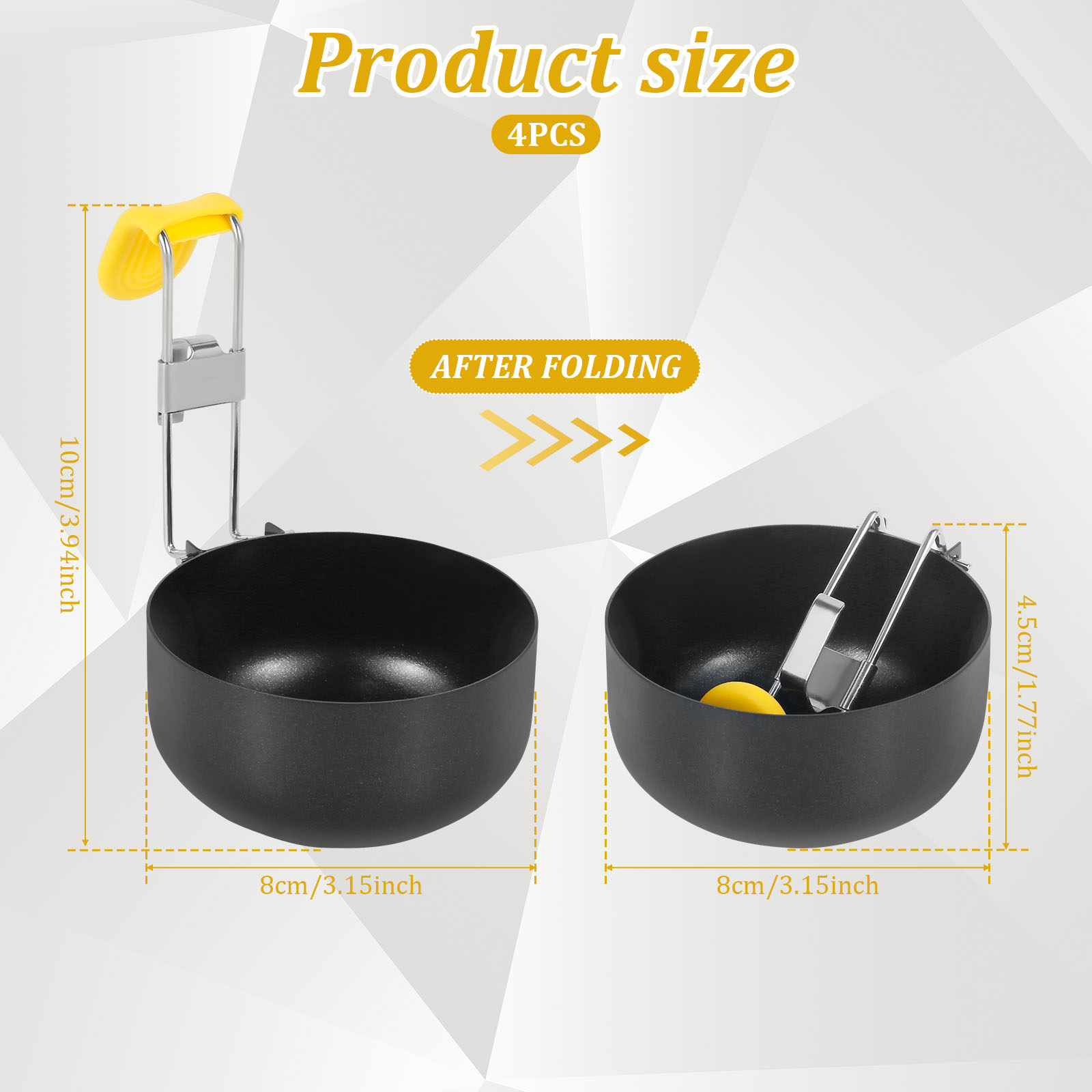 4 Pack Stainless Steel Egg Poa - Mini Pancake Griddle のレビューと価格